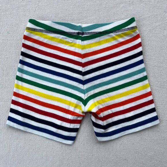 Primary Organic Short-Sleeve PJ Top & Shorts, Rainbow & Ivory, Size 6-7, VGUC - Picture 7 of 8